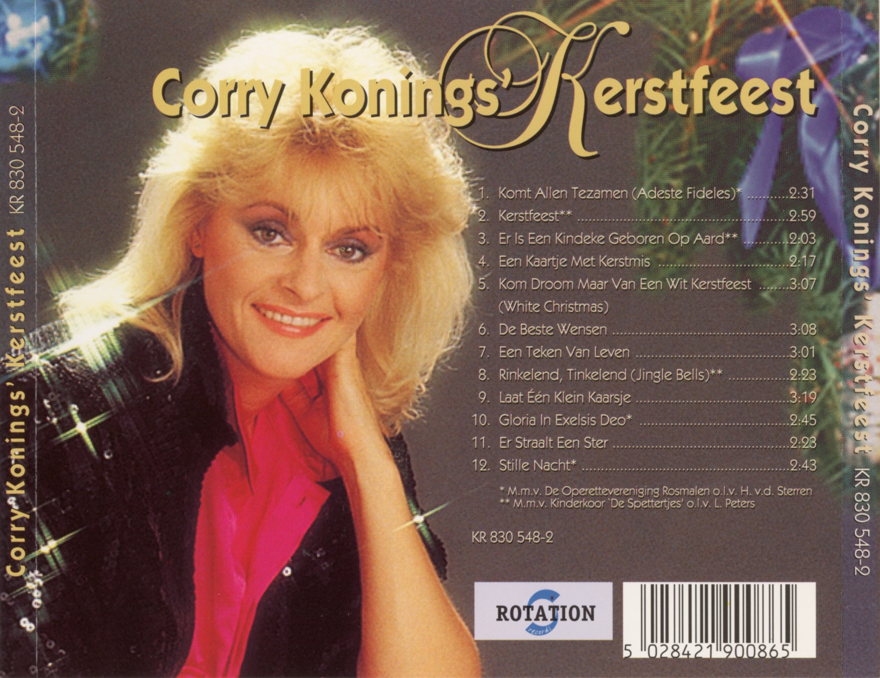 Corry Konings  Kerstfeest : Back
